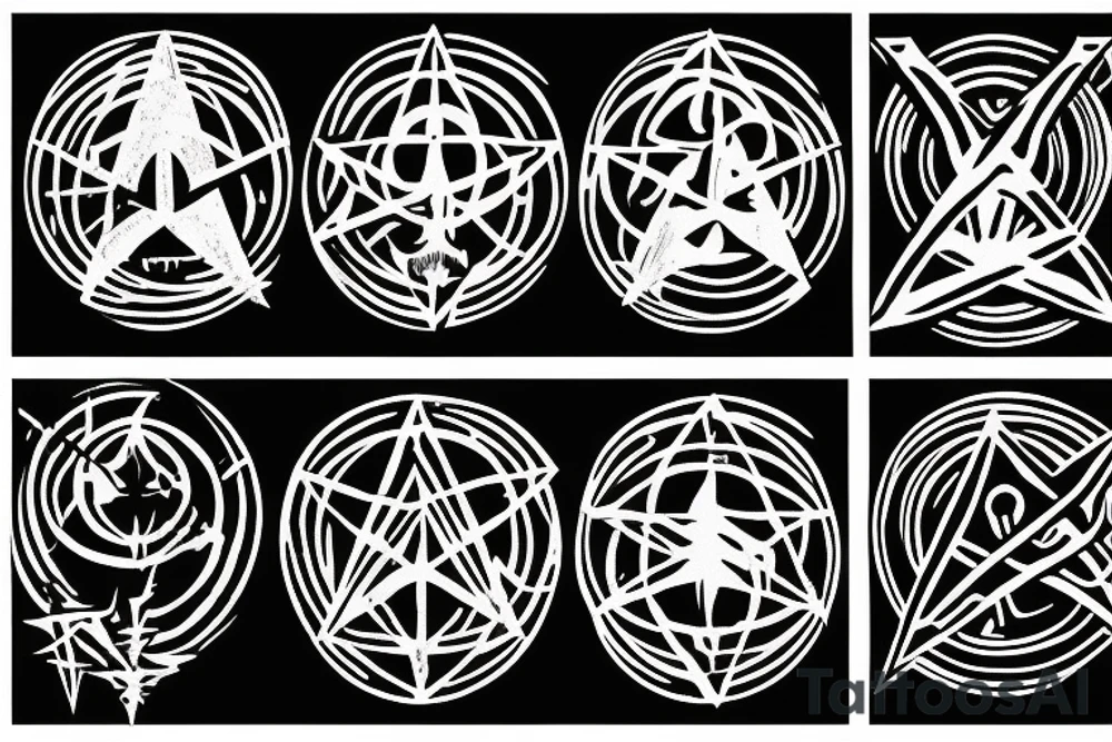 the deathly hallows from harry potter, three versions for brothers tattoo idea