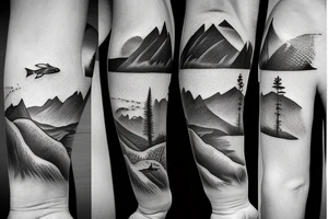 fly fishing in the mountains tattoo idea