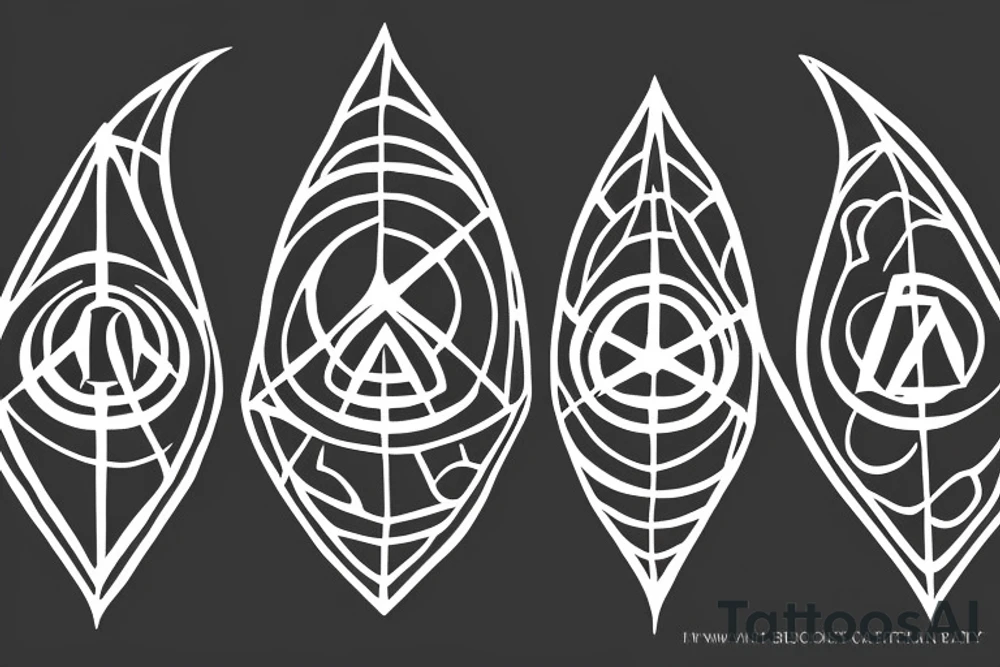 the deathly hallows from harry potter, three versions for brothers tattoo idea