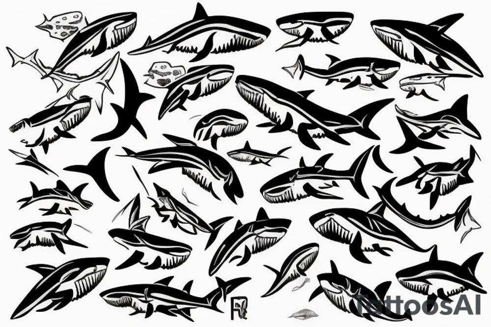 A shark from my side to my lower back to cover a scar on my lower back tattoo idea
