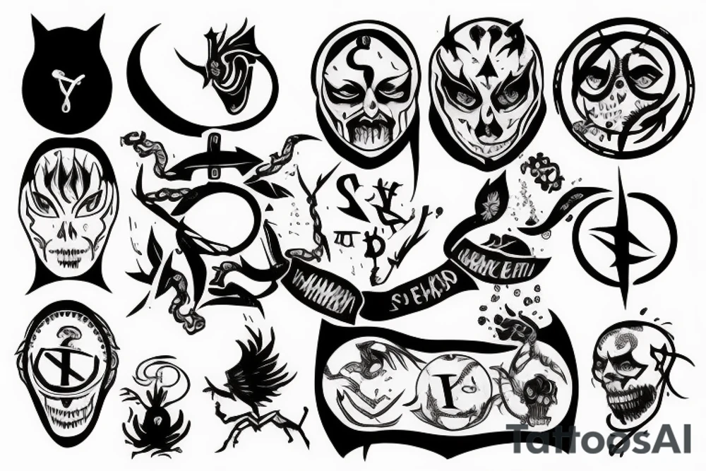 Sinister symbol mental illness tattoo idea