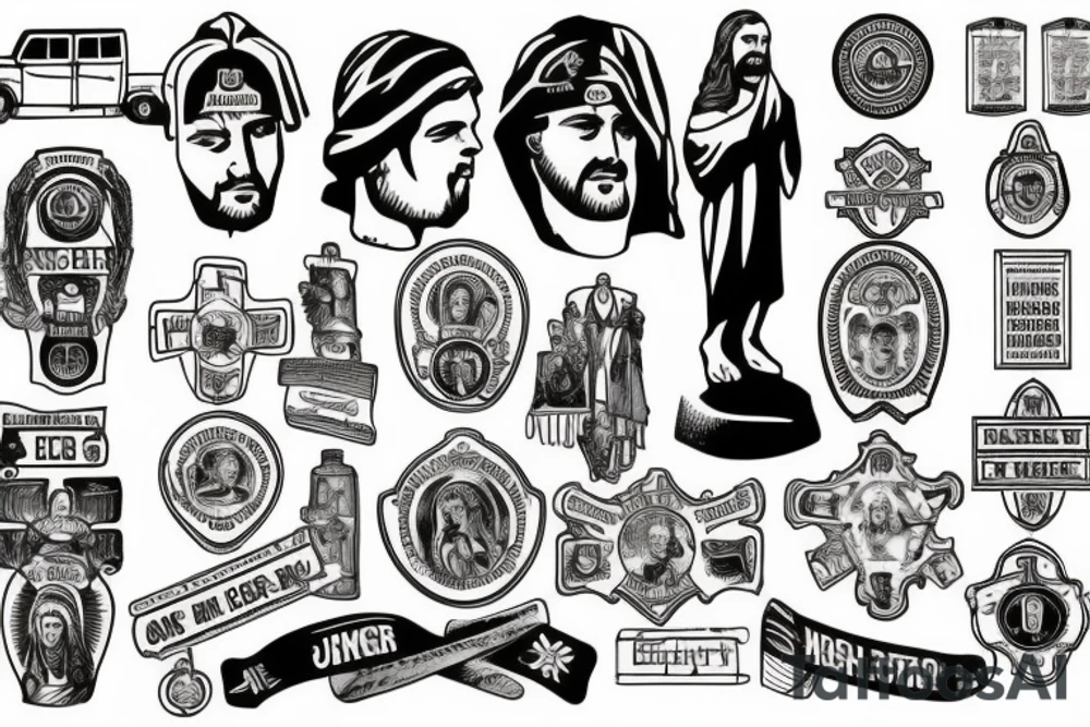 Jesus, God, America, Emergency Medical Services tattoo idea