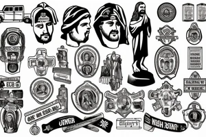 Jesus, God, America, Emergency Medical Services tattoo idea
