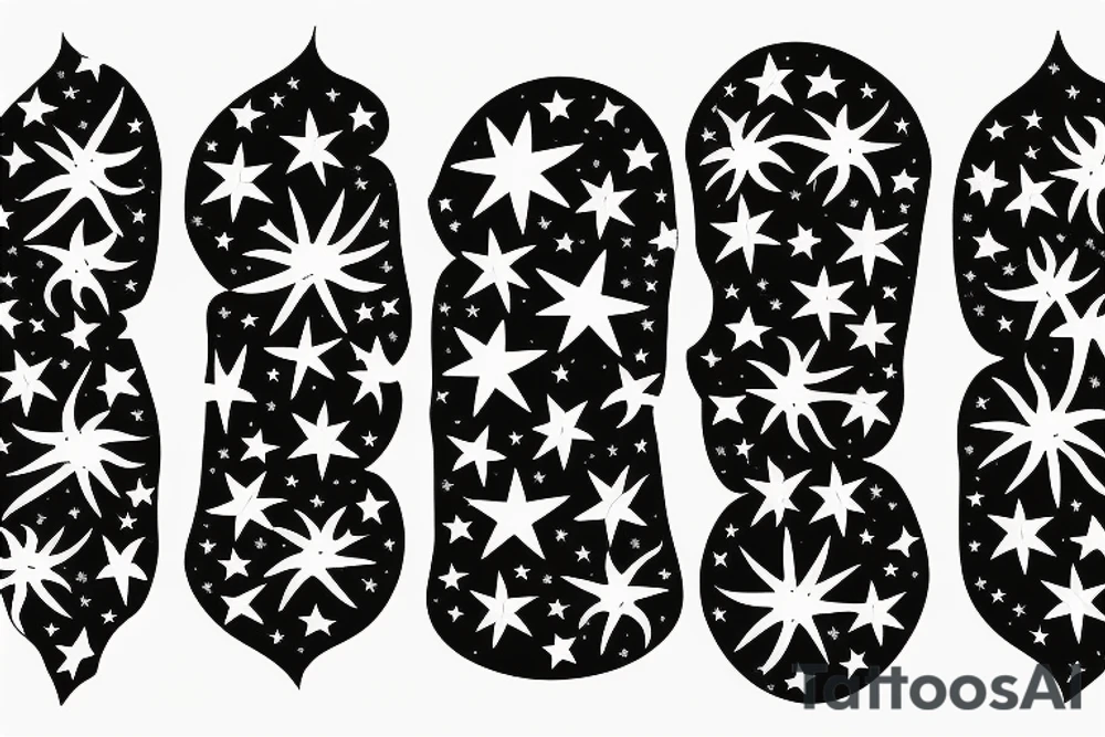 sky full of stars on the fourth of July tattoo idea