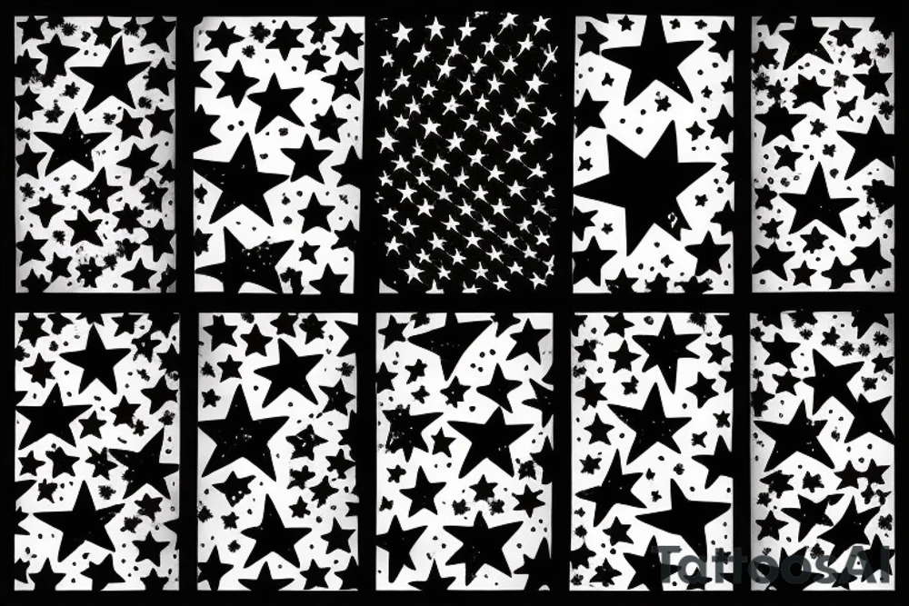 sky full of stars on the fourth of July tattoo idea