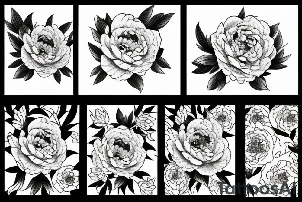 Peony tattoo idea