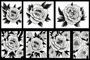 Peony tattoo idea