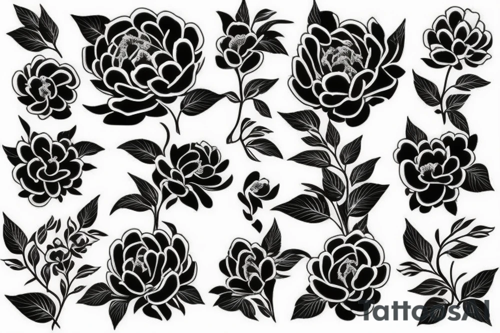 Peony tattoo idea