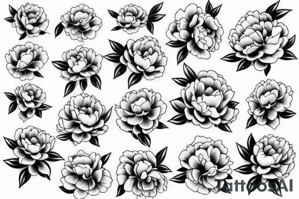 Peony tattoo idea