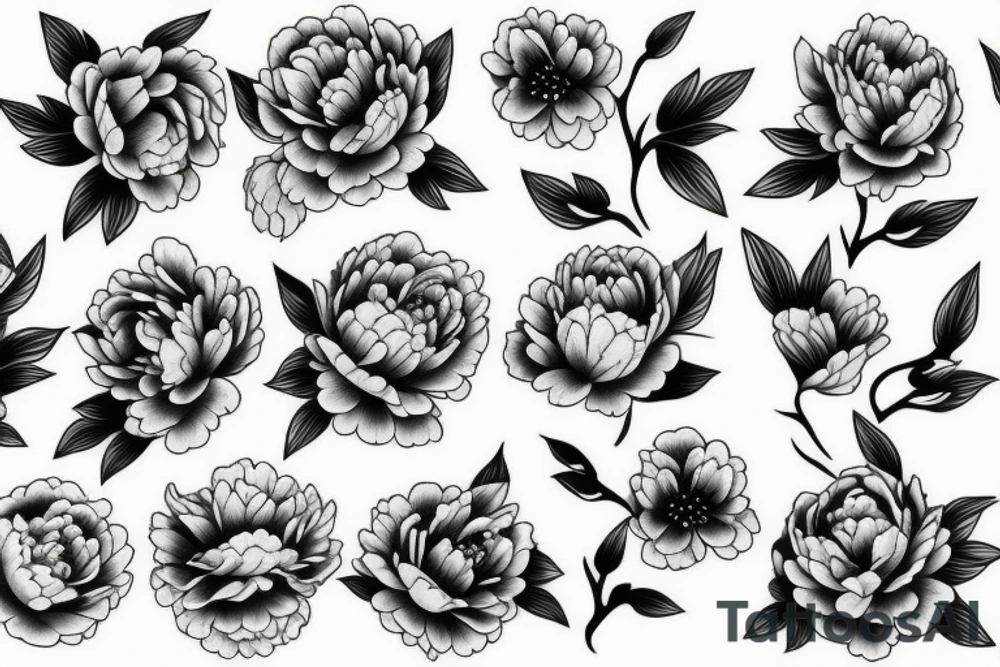 Peony tattoo idea