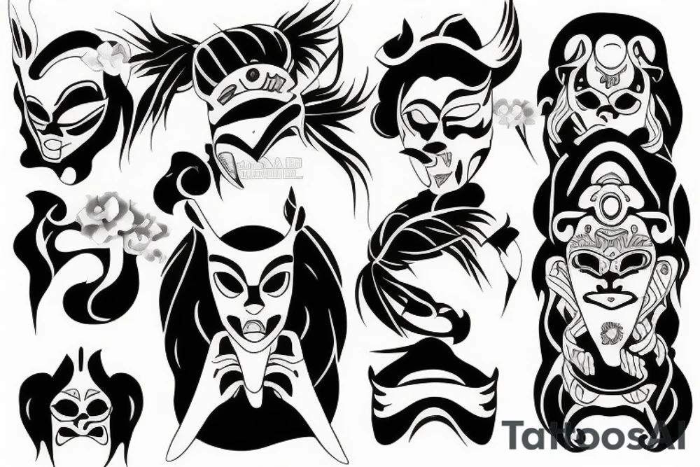 Hanya mask tattoo idea