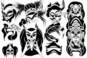 Hanya mask tattoo idea