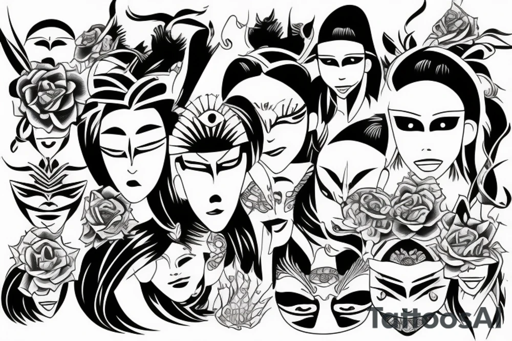 Hanya mask tattoo idea