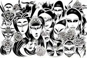 Hanya mask tattoo idea