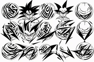 Dragon ball z style of 4 star ball tattoo idea