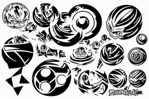 Dragon ball z style of 4 star ball tattoo idea