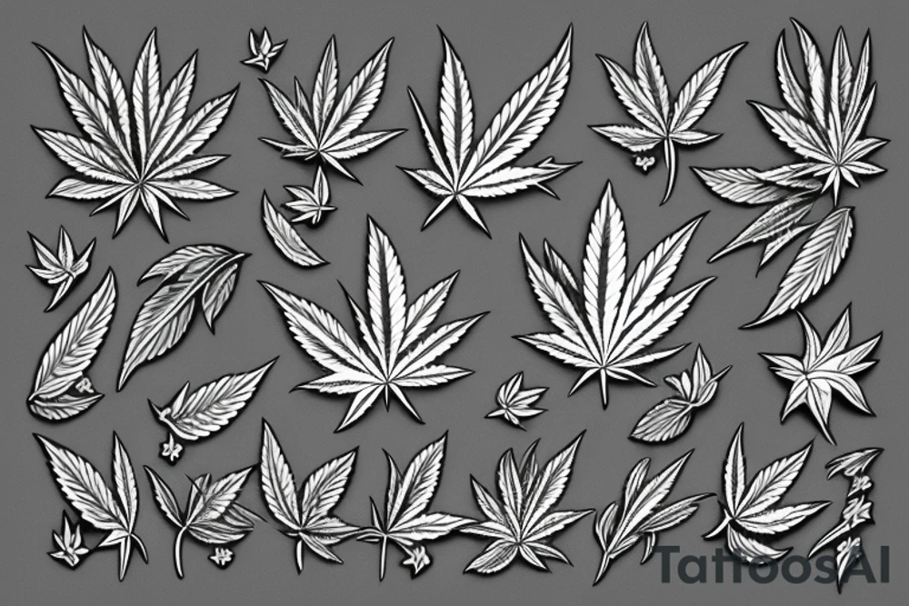Marijuana leafe tattoo idea