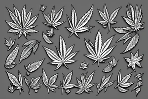 Marijuana leafe tattoo idea