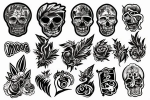 Smoking weed tattoo idea
