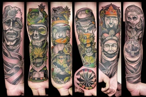 Smoking weed tattoo idea