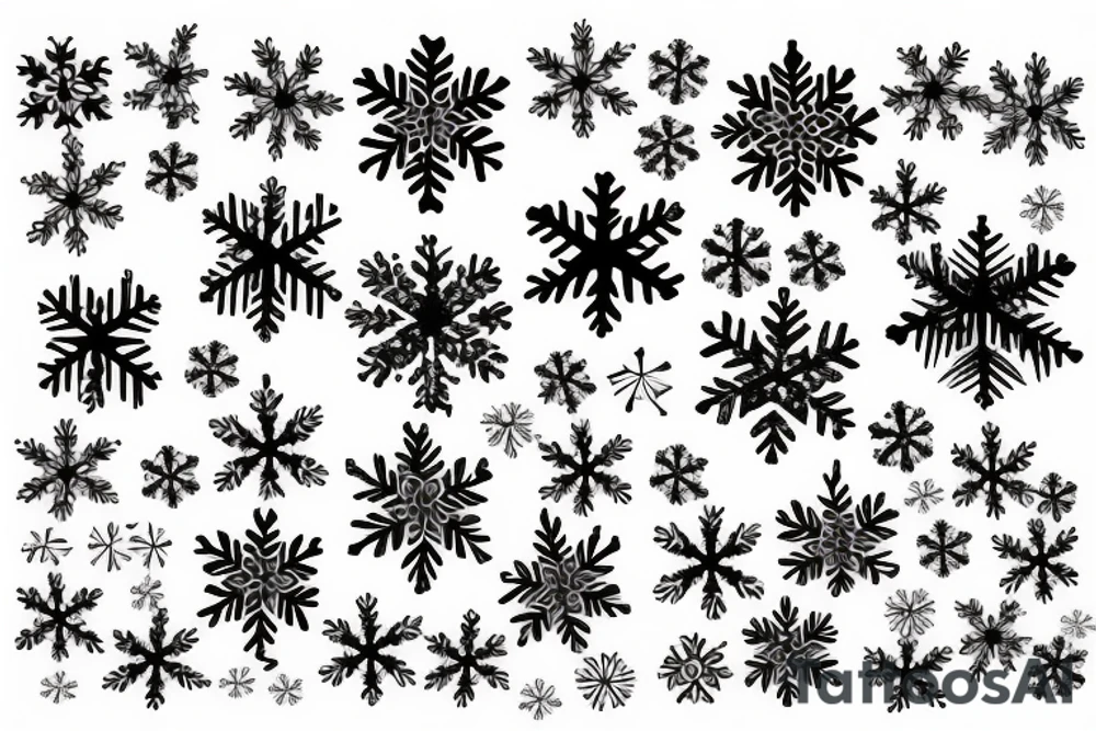 snowflake with Cyrillic words: жопа tattoo idea