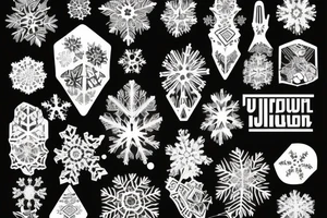 snowflake with Cyrillic words: жопа tattoo idea