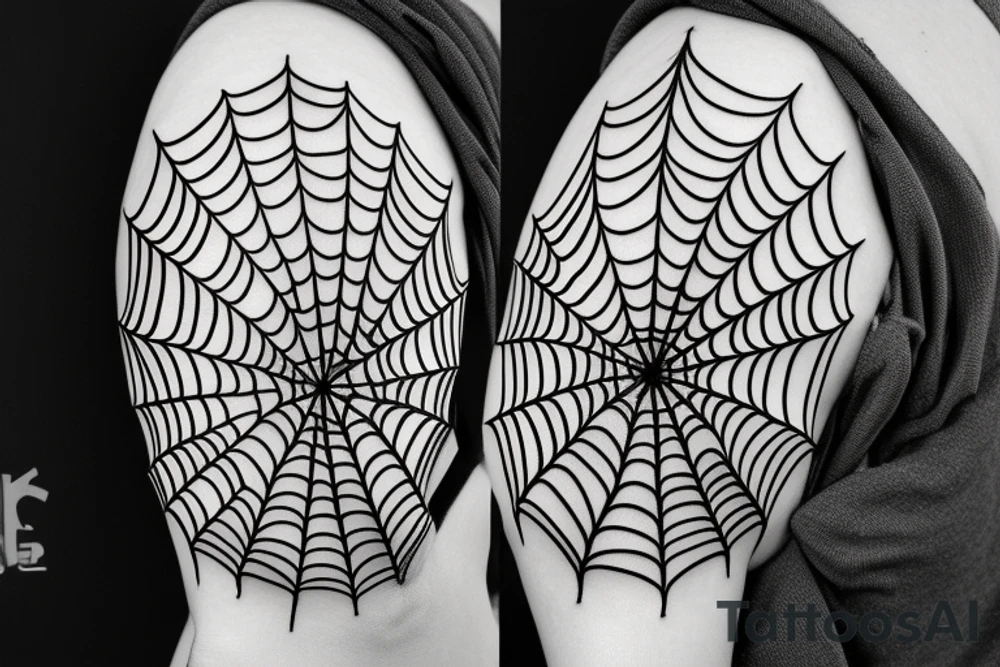 spider web world map tattoo idea