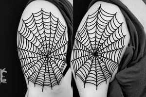 spider web world map tattoo idea