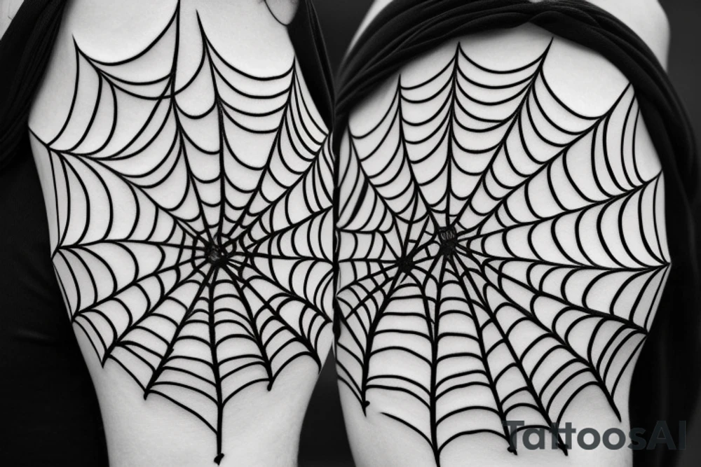 spider web world map tattoo idea