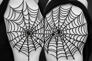 spider web world map tattoo idea