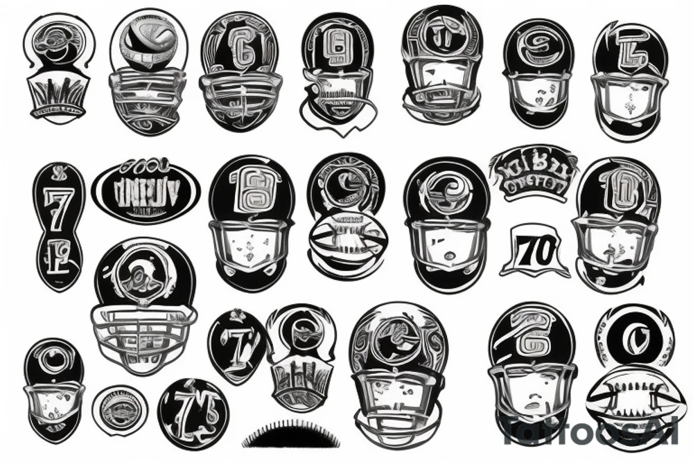 football number 78 tattoo idea