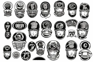 football number 78 tattoo idea