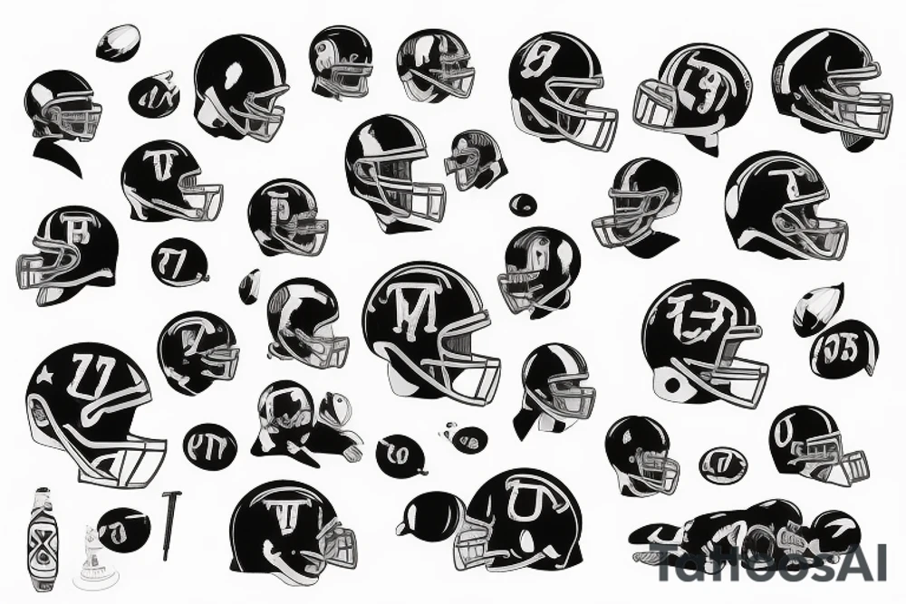 American football jersey number 78 tattoo idea