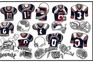 American football jersey number 78 tattoo idea