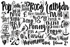 Psalm 23:1–6 scripture along with a memorial piece for my grandfather named “pop” tattoo idea