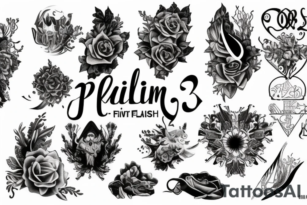 Psalm 23:1–6 tattoo idea