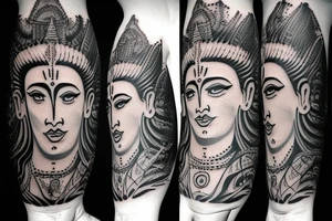 angry Lord Shiva tattoo idea