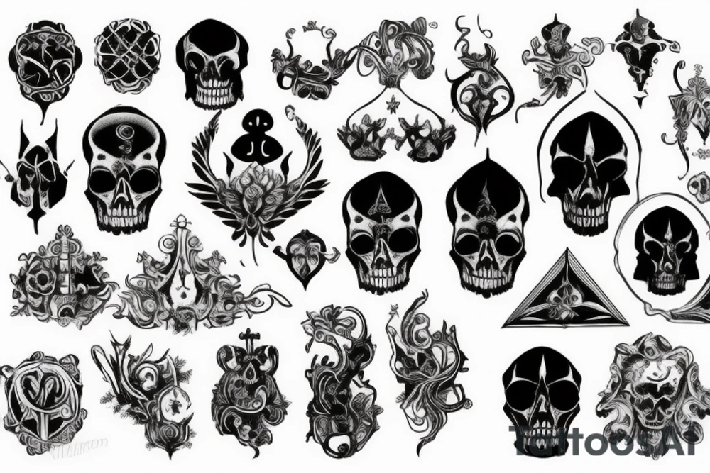 Dark holy chrsitian gothic tattoo idea