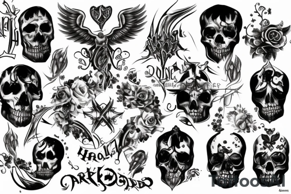 Dark holy christian tattoo idea