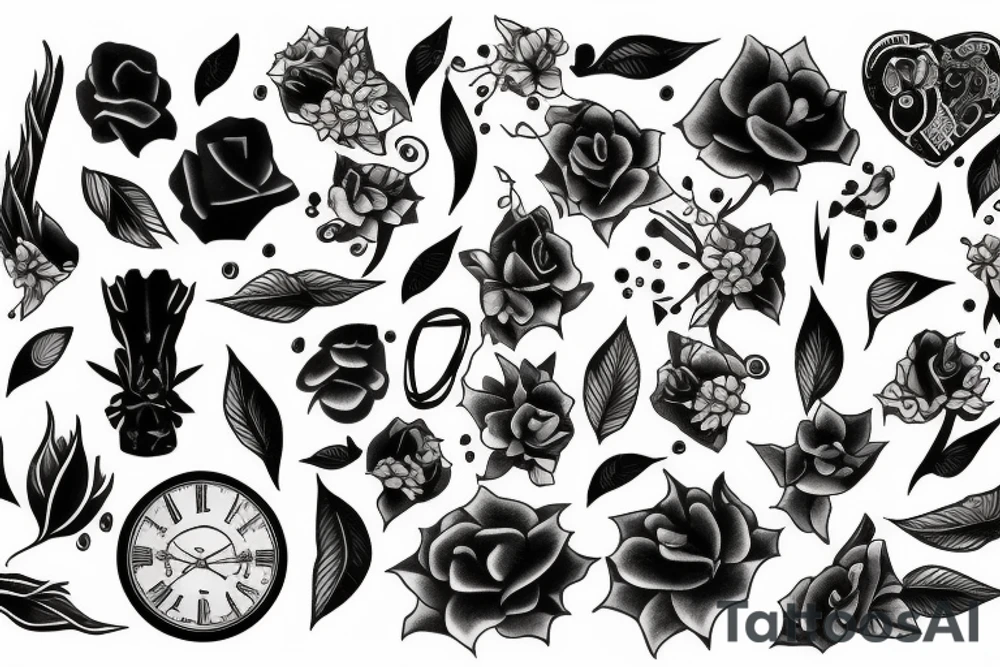Black  mountains tattoo idea