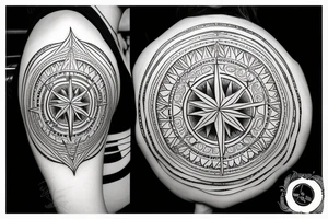 wind rose tattoo idea