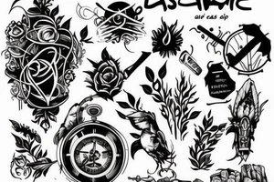 a sleeve tatto abut Escape the war and seek asylum i tattoo idea
