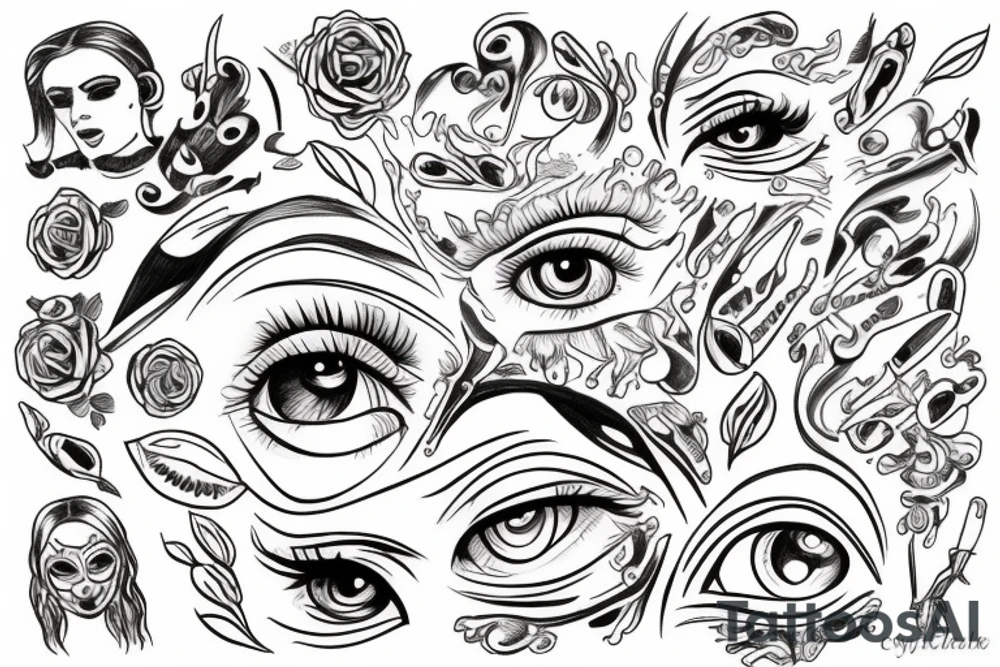 Cry eye tattoo idea