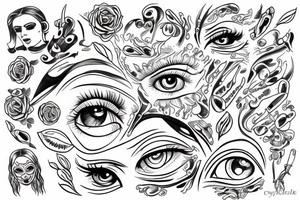 Cry eye tattoo idea