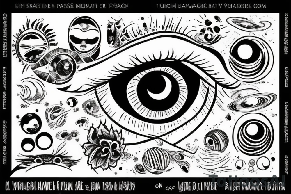 The eye looking at the planet tattoo idea