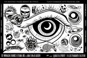 The eye looking at the planet tattoo idea