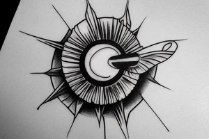 The eye looking at the planet tattoo idea