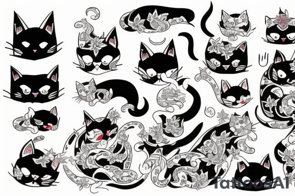 Cat yakuza tattoo idea