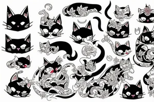Cat yakuza tattoo idea