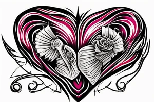 death before dishonor
heart
knife going through heart
colorfull tattoo idea